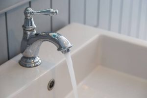 Faucet with running water